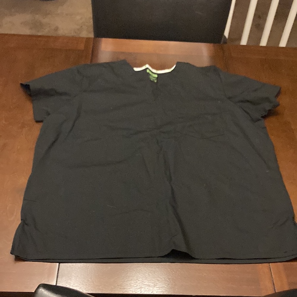Black Mens Scrub Top
